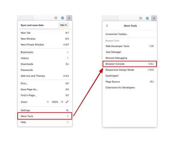 How to open your Browser Developer Console